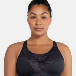 PARFAIT Plus Size Black Solid Underwired Non-Padded Workout Bra P58522-picture-6