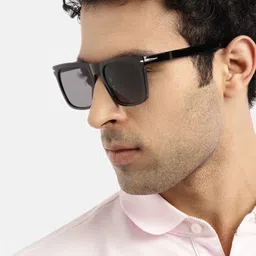Voyage Unisex Black Lens & Black Wayfarer Sunglasses with UV Protected Lens-49
