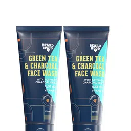Beardhood Set of 2 Green Tea & Charcoal Face Wash 100ml Each-51