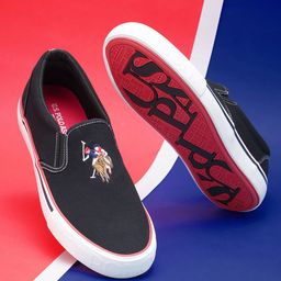 U.S. Polo Assn. Men Embroidered Contrast Sole Slip-On Sneakers-image-26