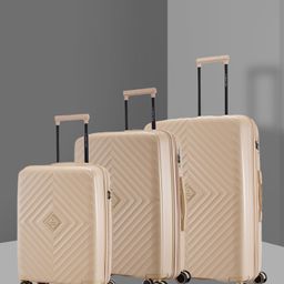 Nasher Miles Antwerp Polypropylene Set of 3 S/M/L Champagne Trolley 55-65-75cm-22