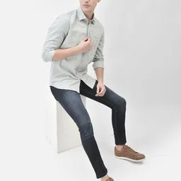 Crimsoune Club Abstract Printed Slim Fit Pure Cotton Casual Shirt-image-14