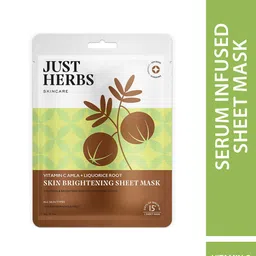 Just Herbs Vitamin C Amla & Liquorice Skin Brightening Sheet Mask 20 g-4