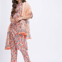 Anouk Ethnic Motifs Print Kurta With Trousers & With Dupatta image 2