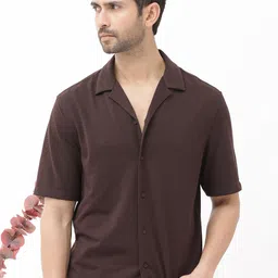 RARE RABBIT Men Manga Regular Fit Cuban Collar Cotton Shirt-image-58