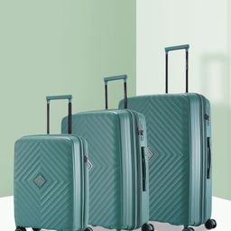 Nasher Miles Set Of 3 Hard-Sided Textured Trolley Suitcases-image-72