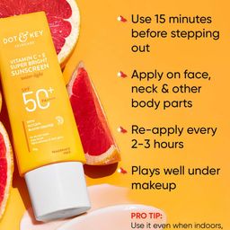 DOT & KEY Set of Hydrating Gentle Face Wash - 100ml + Vitamin C + E Sunscreen 50 g image 3