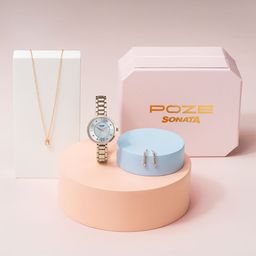 Sonata Poze Women Dial & Straps Analogue Watch SP80108WM01WF-50