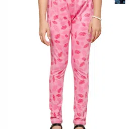BAESD Girls Pack Of 2 Printed Super Soft Cotton Lycra Ankle Length Leggings-image-91