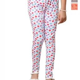 BAESD Girls Pack Of 3 Printed Super Soft Cotton Lycra Ankle Length Leggings-image-92