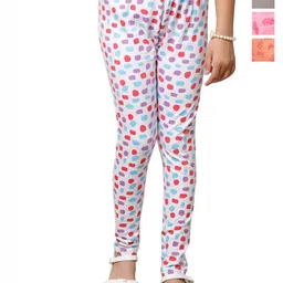 BAESD Girls Pack Of 4 Printed Super Soft Cotton Lycra Ankle Length Leggings-image-44