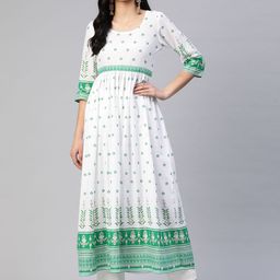 Poshak Hub Women Floral Printed Cotton Anarkali Kurta-picture-28