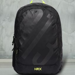 HRX by Hrithik Roshan Unisex Black Printed Multiutility Laptop Backpack-15