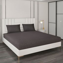 Monte Carlo Brown Ethnic Motifs 400 TC Cotton King Bedsheet with 2 Pillow Covers-image-99