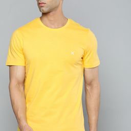 HRX By Hrithik Roshan Lifestyle Men Mustard Yellow Bio-Wash Typography Tshirts-image-80