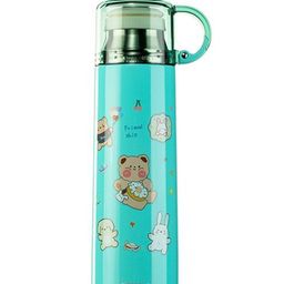 YK Teal Green Stainless Steel Printed Sipper Water Bottle - 520 ml-36