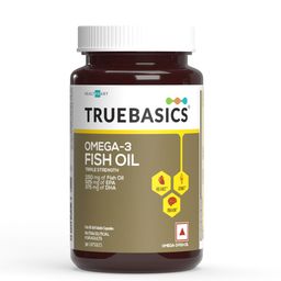 TrueBasics Lead Free Omega 3 Fish Oil Soft Gelatin Capsules For Heart & Brain- 30 Capsules-25