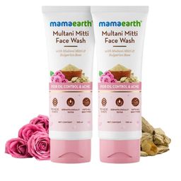 Mamaearth Set Of 2 Multani Mitti Face Wash For Oil Control & Acne - 100ml Each-3