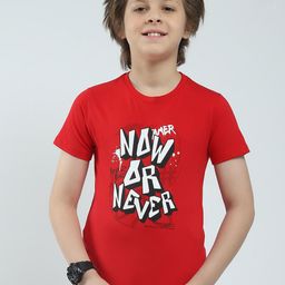 Monte Carlo Pack Of 2 Boys Typography Printed Pure Cotton T-shirt-image-45