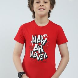 Monte Carlo Pack Of 2 Boys Typography Printed Pure Cotton T-shirt-image-84