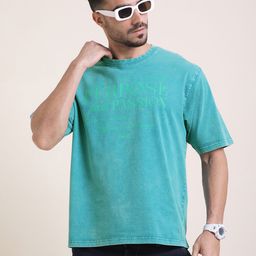 Difference of Opinion Typography Printed Oversized Cotton T-shirt-image-95