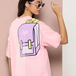 Stormborn Women Printed Oversized Drop-Shoulder Sleeves Pure Cotton T-shirt-picture-43