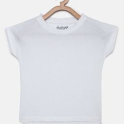 METRO KIDS COMPANY Girls White Pure Organic Cotton Crop Top-image-59