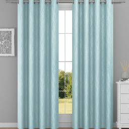 Raymond Home Blue 2 Pcs Abstract Woven Design Door Curtains-image-27