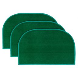 Kuber Industries Set Of 3 Green D-Shaped Anti-Skid Doormats-91