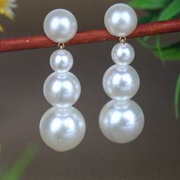 StyleCast Gold-Plated Pearls Beaded Spherical Drop Earrings-image-92