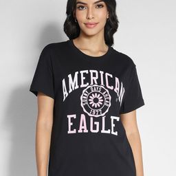 AMERICAN EAGLE OUTFITTERS Women Typography Printed Extended Sleeves Pockets T-shirt-picture-9