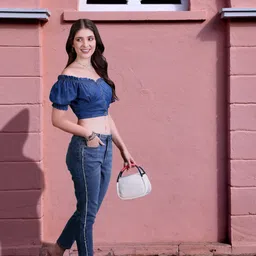 Mast & Harbour Women Denim Blue Boyfriend Fit Light Fade May Party Upgraded Denims Jeans-image-69