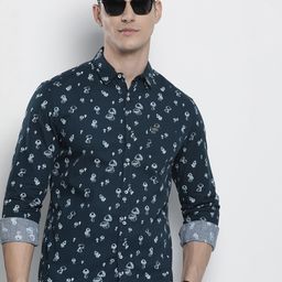 The Indian Garage Co Slim Fit Opaque Printed Cotton Casual Shirt-image-46