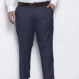 Hardsoda by The Indian Garage Co Men Plus Size Pleated Formal Trousers-image-86