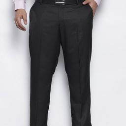Hardsoda by The Indian Garage Co Men Plus Size Pleated Formal Trousers-image-93