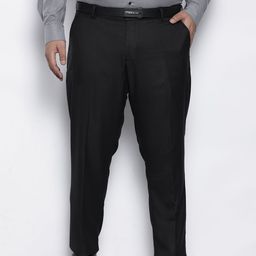 Hardsoda by The Indian Garage Co Men Plus Size Regular Fit Formal Trousers-image-91
