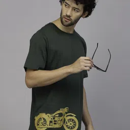 Rigo Printed Drop Shoulder Sleeves Cotton Oversize Fitted T-shirt-image-85