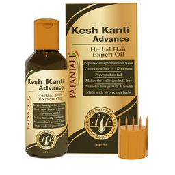 Patanjali Kesh Kanti Advanced Herbal Damage Repair Hair Oil with 30+ Herbs - 100ml-picture-12