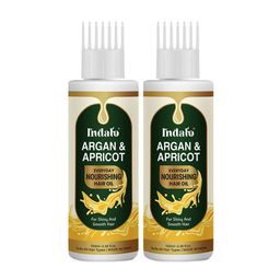 INDALO Set Of 2 Argan & Apricot Everyday Nourishing Hair Oil - 100ml each-23