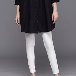 Indo Era Solid High-Waisted Skinny Fit Leggings-picture-42