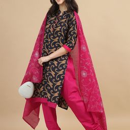 MIRAAN Floral Printed Pure Cotton Unstitched Dress Material-image-79