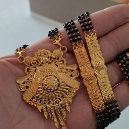 Womens Gold Plated Manglasutra For Wedding & Occasion wear Long Mangalsutra28Inch-image-32