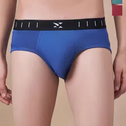 Masch Sports Pack Of 3 Antimicrobial Basic Briefs BRF-3-SOL-EI-BLU-ET-GRN-RED-picture-21