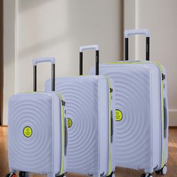 Nasher Miles Goa Hard-Sided Polypropylene Set of 3 S/M/L Grey Trolley Bags (55-65-75 cm)-image-88
