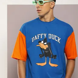 Kook N Keech Pure Cotton Looney Tunes Printed Drop-Shoulder Sleeves Oversized Fit T-shirt-image-21