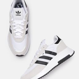 ADIDAS Originals Men White & Black Solid Retropy F2 Sneakers-picture-42