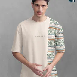 BULLMER Men Pack Of 2 Round Neck Printed Oversized T-shirts-picture-4