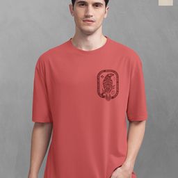 BULLMER Men Pack Of 2 Round Neck Printed Oversized T-shirts-picture-10