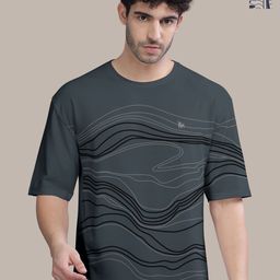 BULLMER Men Pack Of 2 Round Neck Printed Oversized T-shirts-picture-12