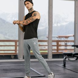 Puma Men Grey Regular Fit Classics Sweatpants Cuff TR Solid Joggers-image-74
